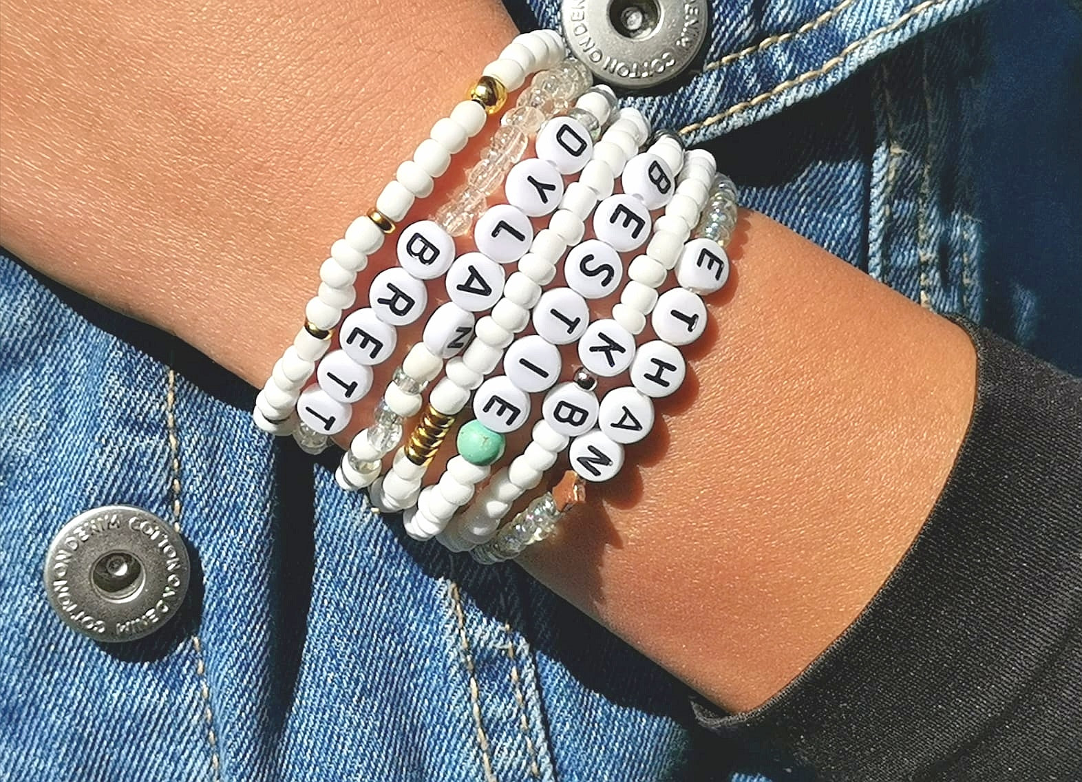 Personalised Beaded Letter Bracelets- Create your own